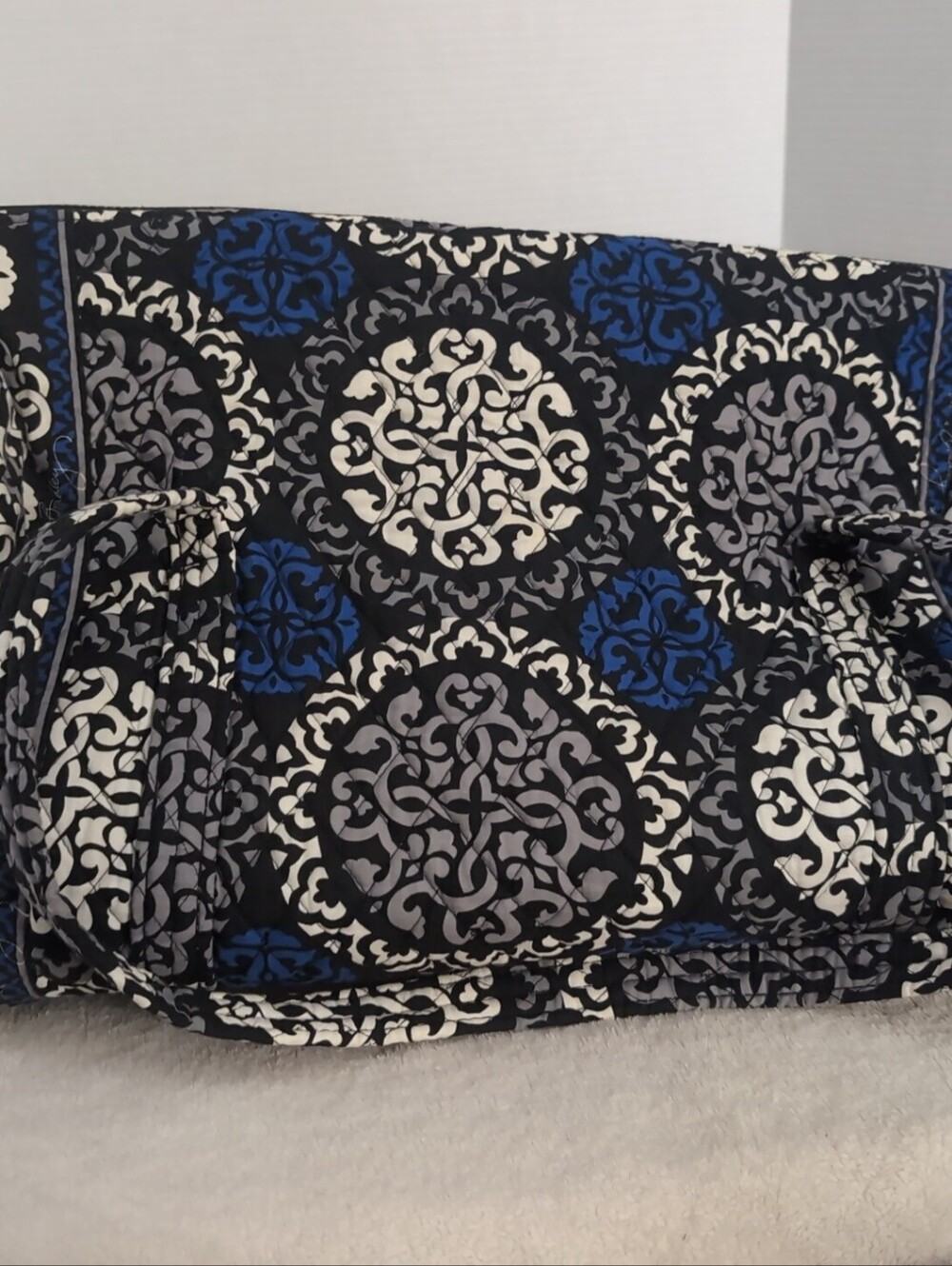 Vera Bradley Weekender Travel Tote Luggage Duffle Bag Canterberry Cobalt Large